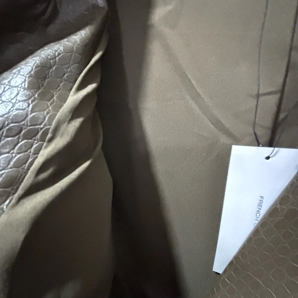 Chic Faux Leather Croc-Embossed Dress - Picture 8 of 11